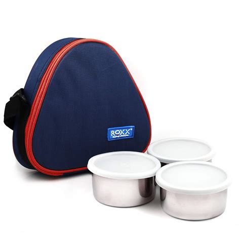 roxx steel lunch box|ROXX Freshmeal 3 Stainless Steel Leak Proof Lunch .